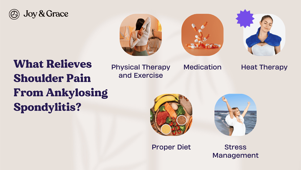 what relieves and exercises pain from an ankylosing spondylitis