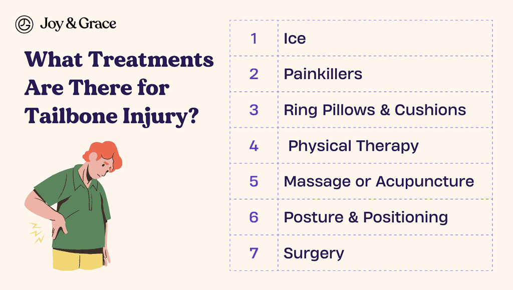 info with what treatments are there for tailbone injury