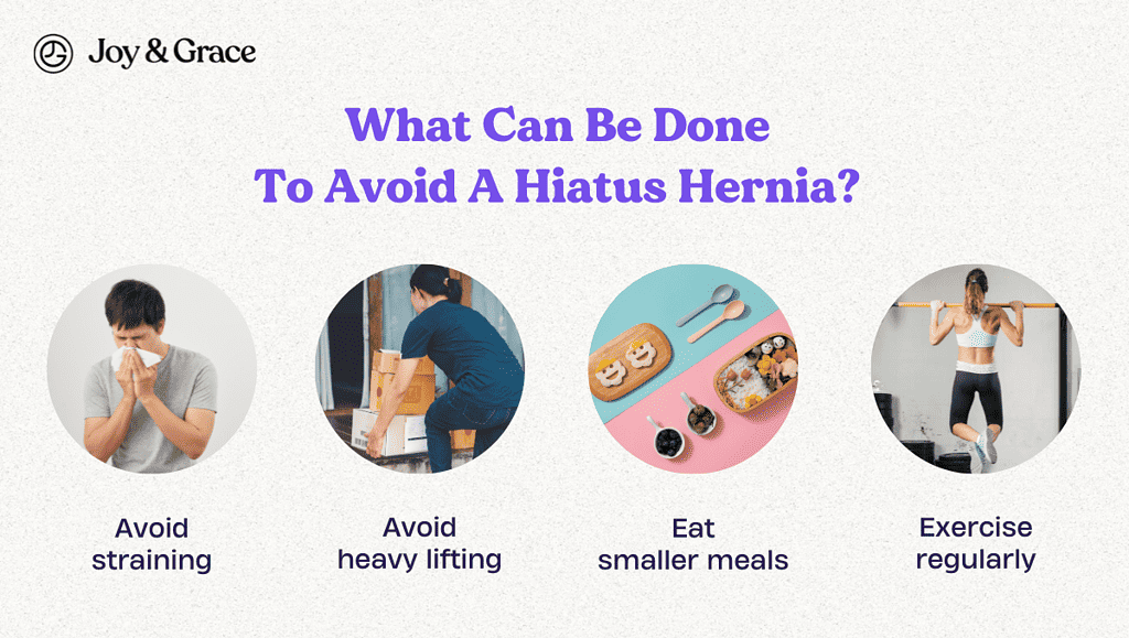 poster images of what can be done to avoid a hiatus hernia