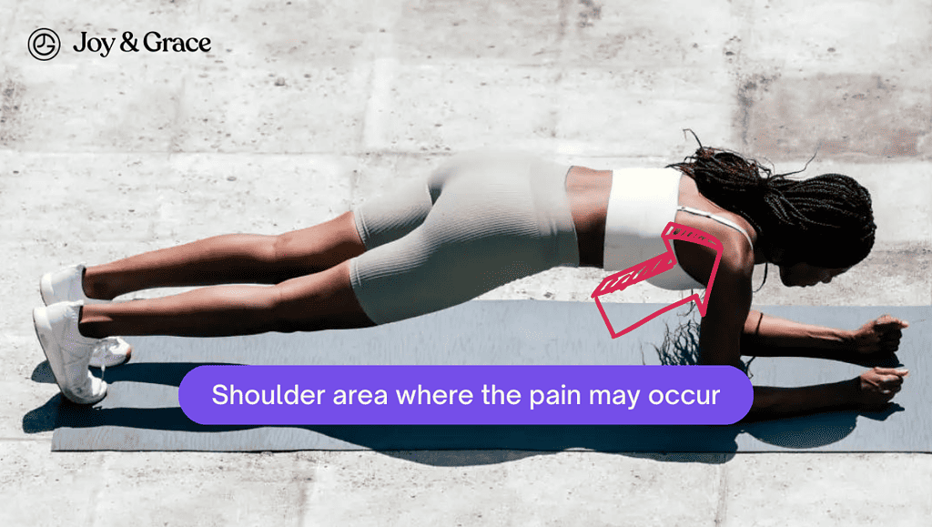 shoulder area where the pain in planking may occur