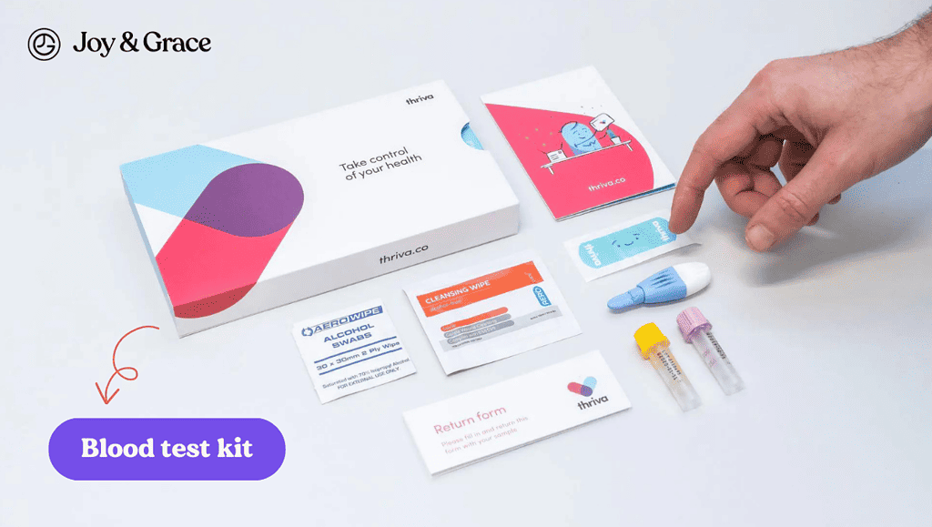 Blood test kit to check heart.