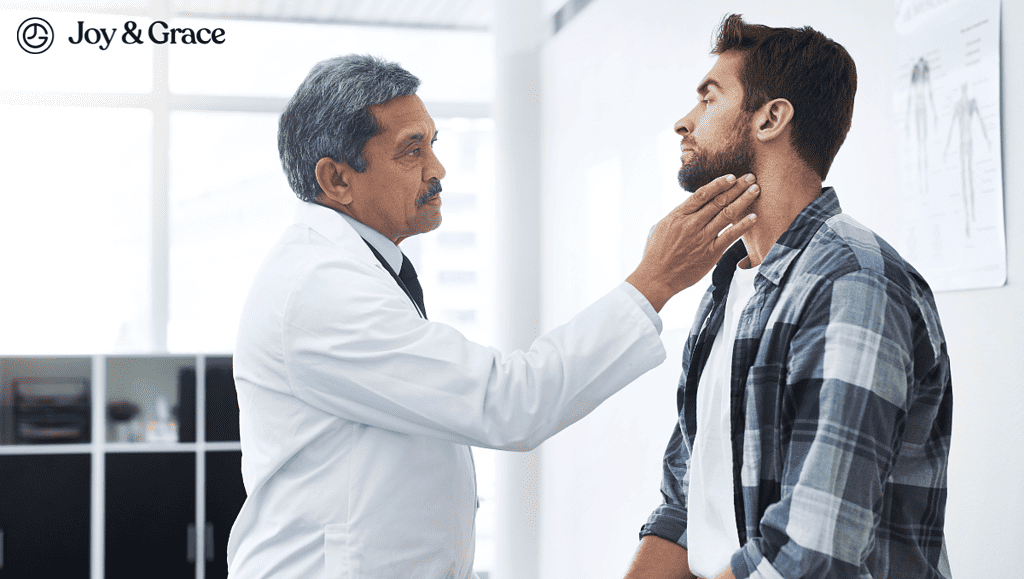 Keywords: doctor, examining, neck pain