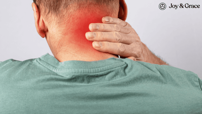 A man seeking relief from neck muscle pain.