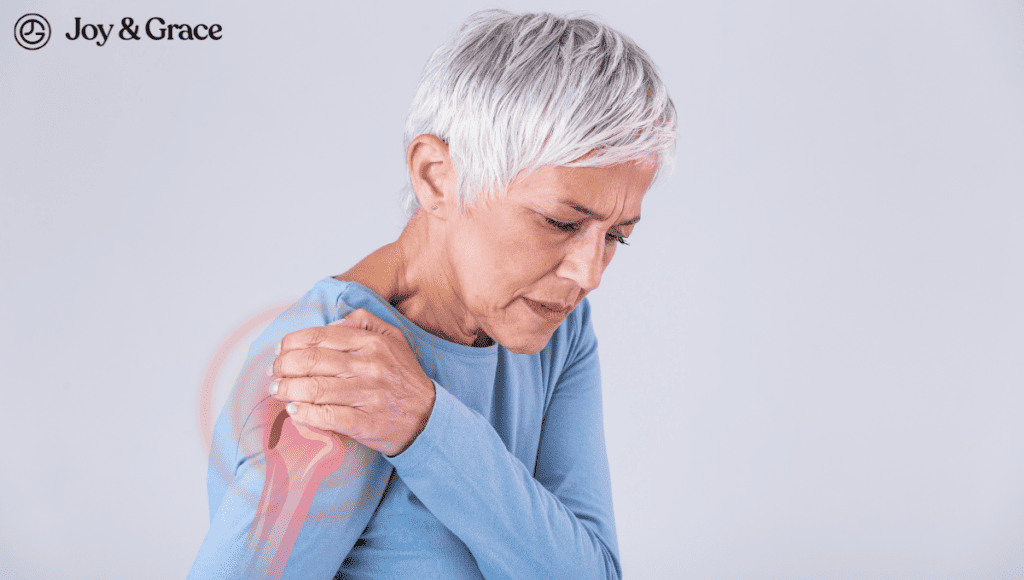 An older woman with rotator cuff pain.