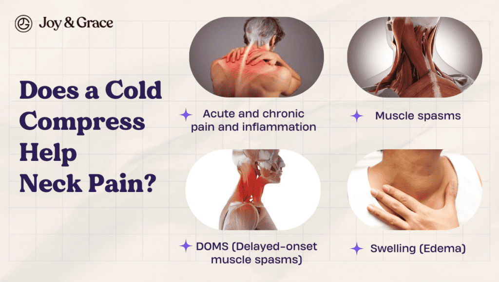 Does a cold compress help alleviate neck pain?