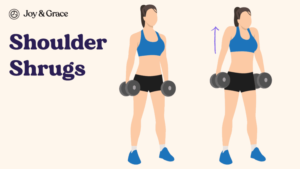 How to do shoulder squats with dumbbells while avoiding neck pain on the left side.