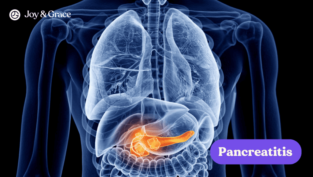 Pancreatitis is a disease that causes stabbing pain in the left shoulder blade and back.